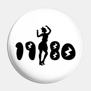 Nineteen Eighties Retro Woman Pin