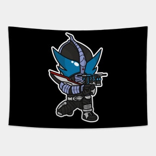 Kamen Rider Drake Chibi Style Kawaii Tapestry