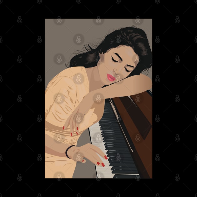 Lady Playing Piano by Make It Simple