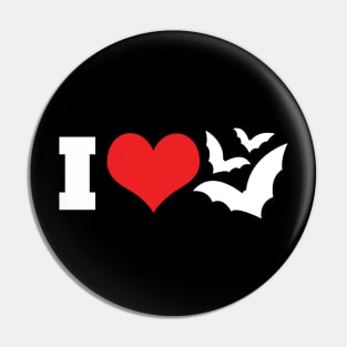 I Heart Bats Pin