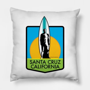 Santa Cruz Logo Surfer Statue Pillow