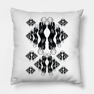 The Scream Black Diamond Argyle Like Intradimensional Pattern Pillow