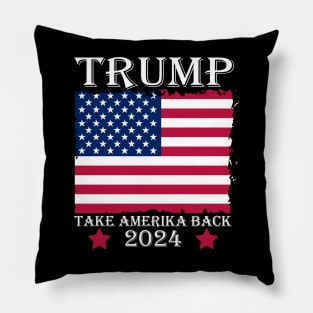 Trump 2024 Take America Back Pillow