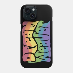 Dream Weaver Groovy Rainbow Word Art Phone Case