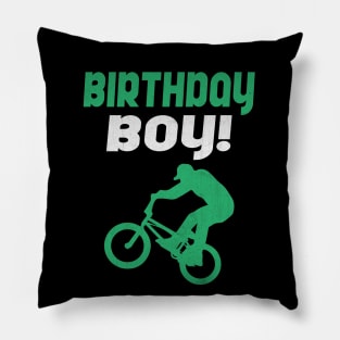 Birthday Boy Freestyle BMX Design Pillow