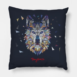 Geometric Wolf artwork Pillow