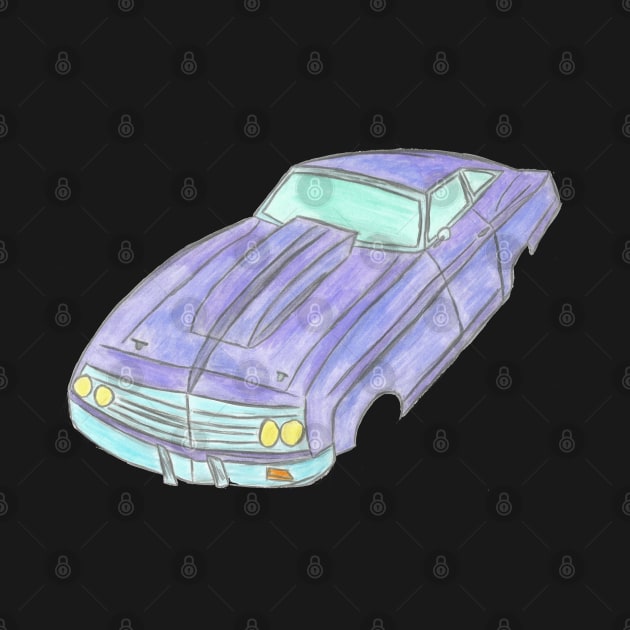 Vintage Purple Chevy Impala by Maries Papier Bleu