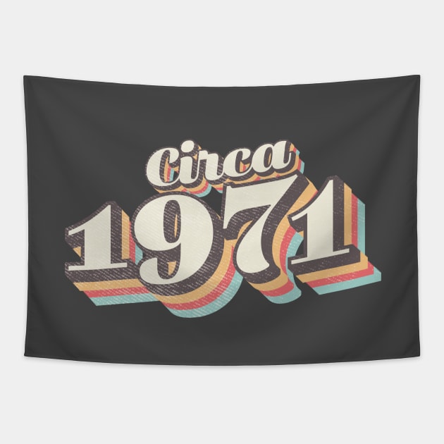 circa 1971 birthday year Tapestry by Vin Zzep