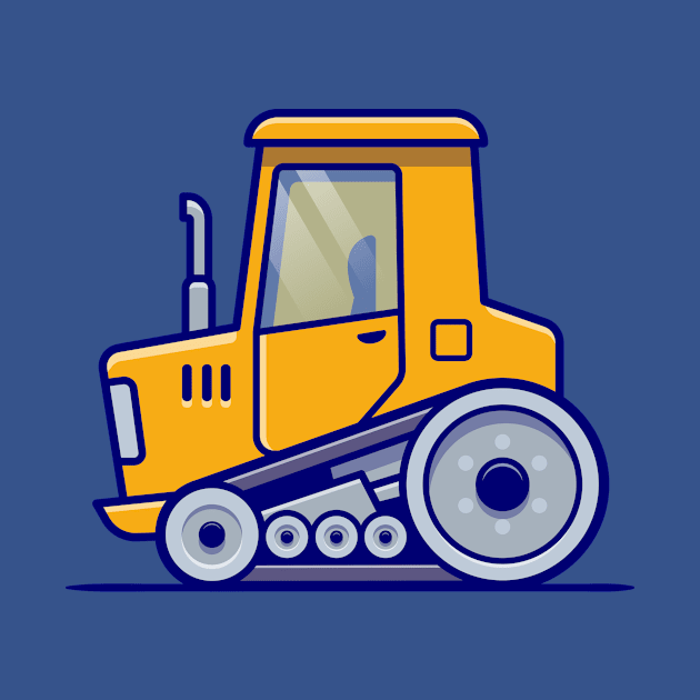 Tractor Vehicle Cartoon Illustration by Catalyst Labs