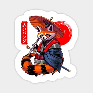 Red Panda Samurai Magnet