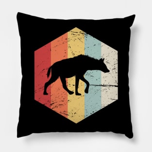 Retro Vintage Hyena Icon Pillow