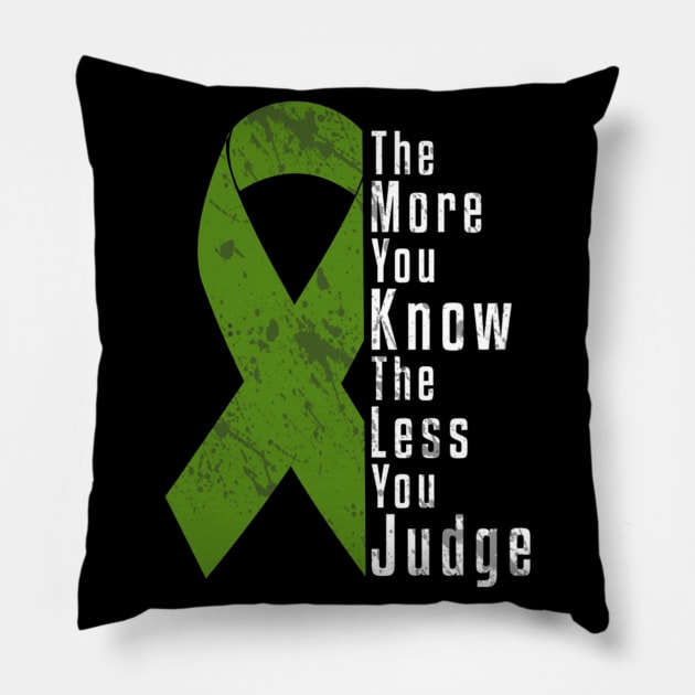 Inspirational The More You Know The Less You Judge Pillow by hony.white