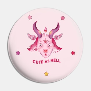 Cute Baphomet cute as hell Straberry Pin