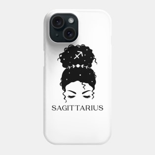 Messy Bun Celestial Queen: Sagittarius Zodiac Sign Phone Case