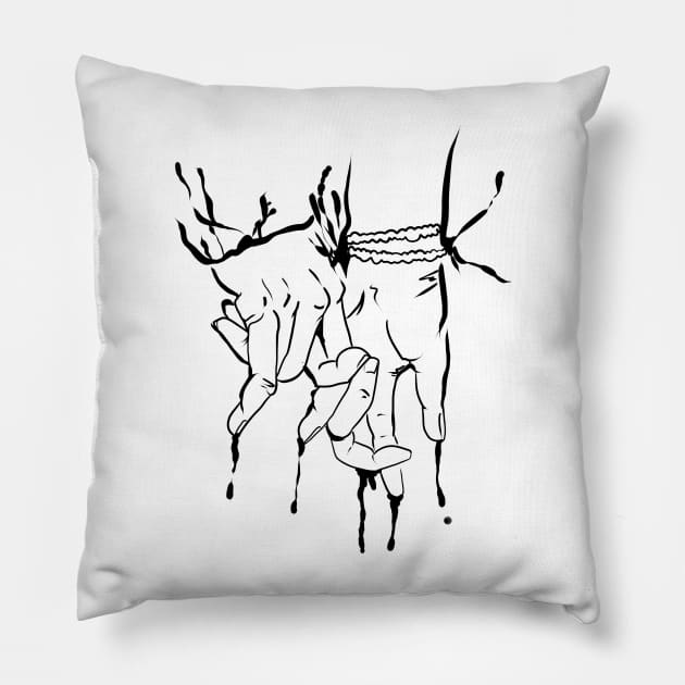 LGBTQ PDA BW Pillow by georgiagoddard