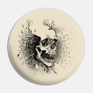 Skull Plants tatoo style Pin