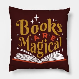 Vintage Books Are Magical // Retro Book Lover Avid Reader Pillow