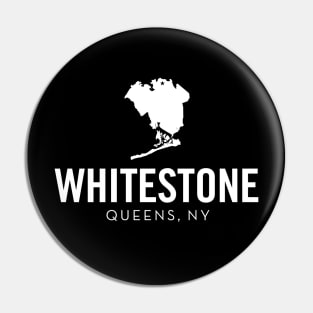 Whitestone, Queens - New York (white) Pin