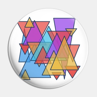 transparent triangles pop art design Pin