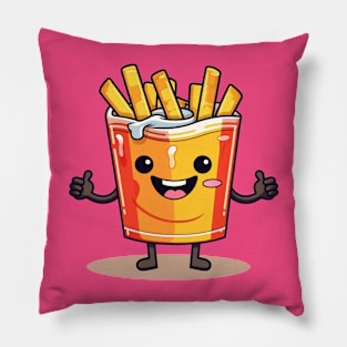 Cute French Fries T-Shirt Pillow