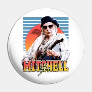 Retro Legends Joni Mitchell // style Flyer Vintag Pin