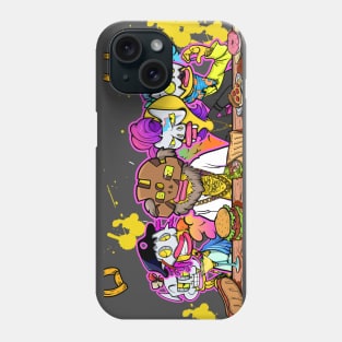 Last colorful supper inspired cartoon illustration design Phone Case