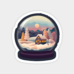 Snow Globe Village Magnet