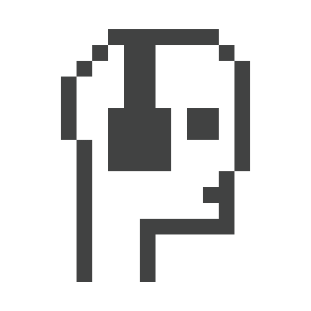 Pixel Art / Man With Headphones - Black on White /ToolCrypto NFT #99 by Magicform