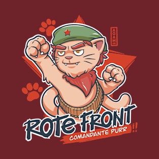 Red Cat: Rote Front T-Shirt