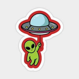 Funny UFO Alien Desing Magnet