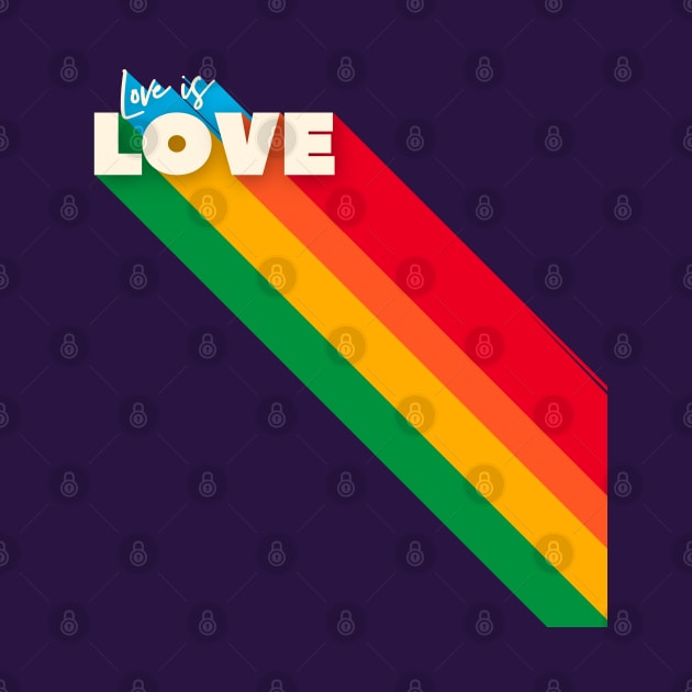 LOVE IS LOVE - rainbow text by showmemars