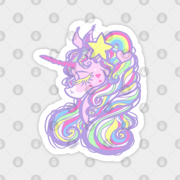 80's Pastel Toy Unicorn Magnet by Jan Grackle