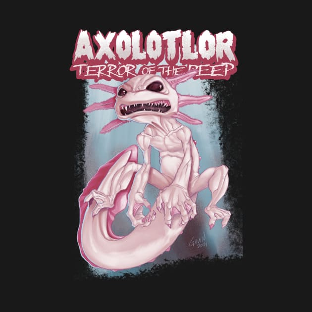 Axolotlor: Terror of the Deep by gavinmichelliart