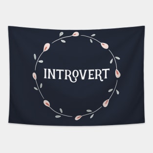 Introvert Floral Circle Tapestry