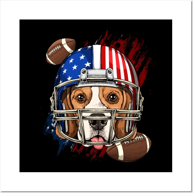 Maltese American Football Helmet USA Flag Game Day Dog Lover - Maltese  American Football Helmet Usa Fl - Sticker