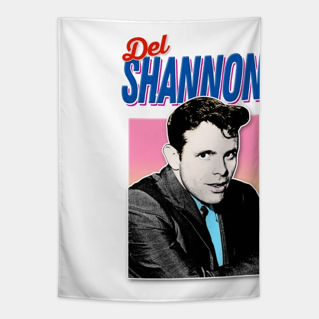 Del Shannon - Retro Nostalgia Graphic Design Tapestry by DankFutura