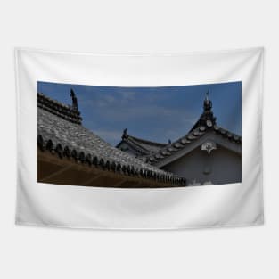 Himeji Castle Rooftops, Japan Tapestry