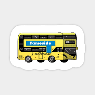 Tameside Transport for Greater Manchester (TfGM) Bee Network yellow bus Magnet