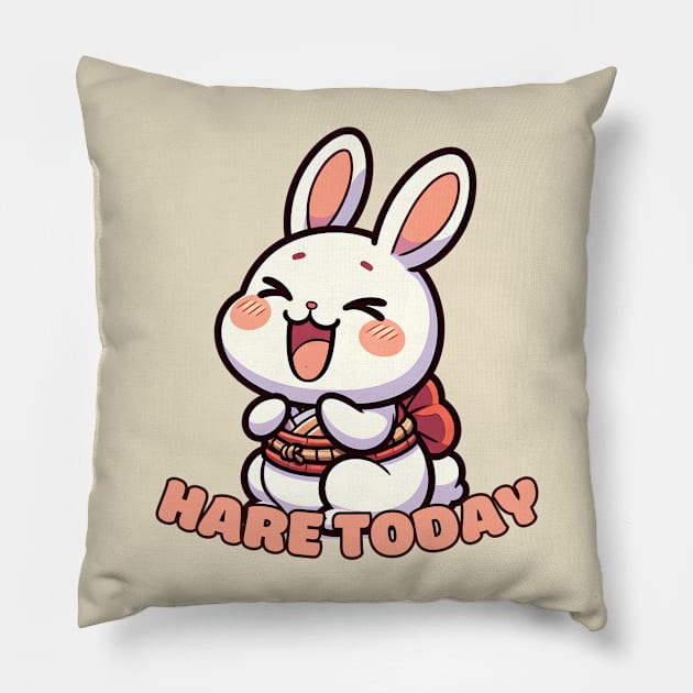 April fool rabbit Pillow by Japanese Fever