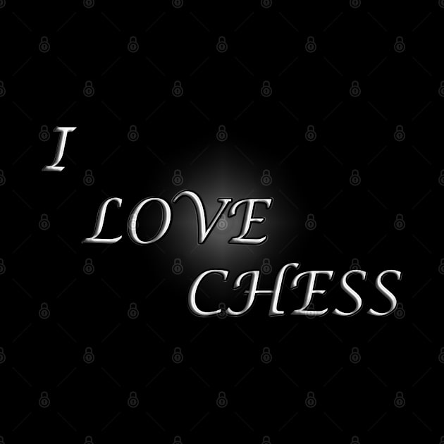 Chess Slogan - I Love Chess by The Black Panther