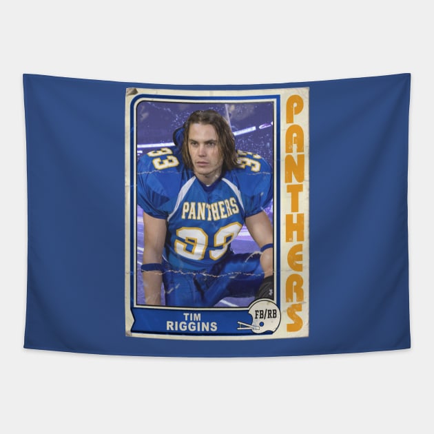 Tim Riggins Vintage Friday Night Lights Football Trading Card Tapestry by darklordpug