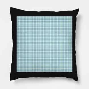 Alice Turquoise Blue Plaid Pillow