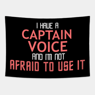 Captain Voice Cool Typography Job Design Tapestry