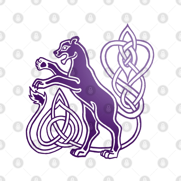 Celtic Lioness (Purple) by quakeandquiver