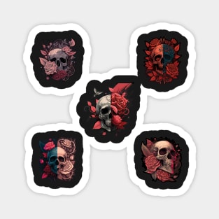 Skull and Rose Pack 1 Magnet