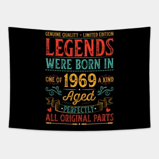 Legends Were Born In 1969 Birthday Tapestry