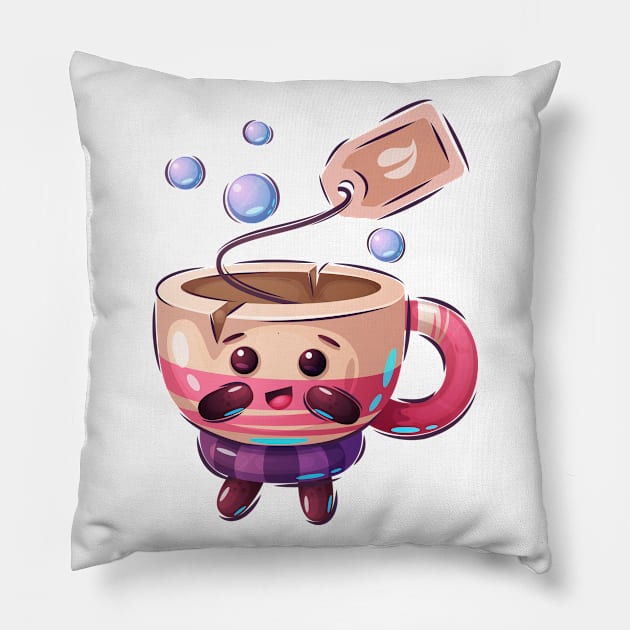 Funny Cup concept art Pillow by GiftsRepublic