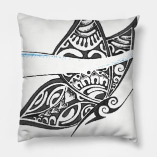 Butterfly tribal tatoo art Pillow