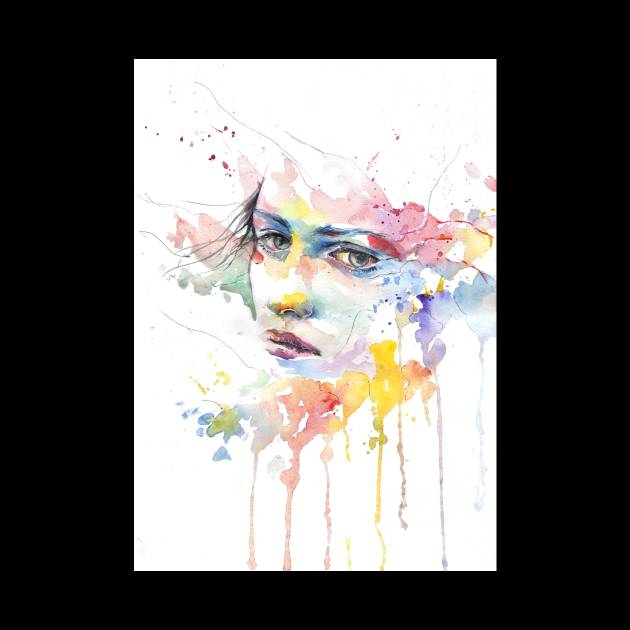 Watercolor Woman's Face by TforU