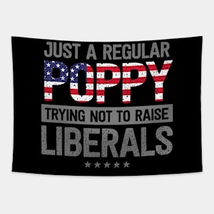 Regular Poppy Raise Liberals USA Flag Father's Day Tapestry